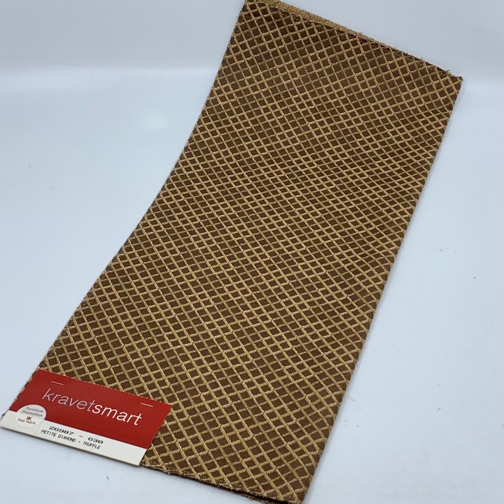 Kravet Smart Petite‎ Diamond Truffle Fabric Sample Brown Remnant